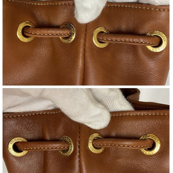 Vintage Gucci Bamboo Leather Mini Backpack - Picture 7 of 16